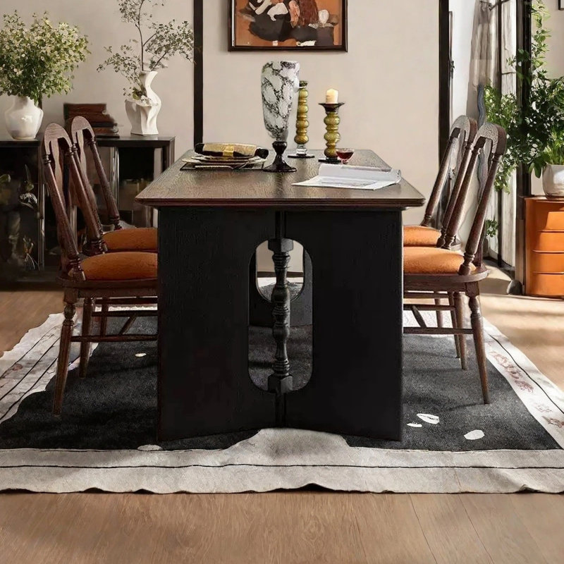 Table de salle à manger French French, H 29,53 po x L 62,99 po x l 31,5 po