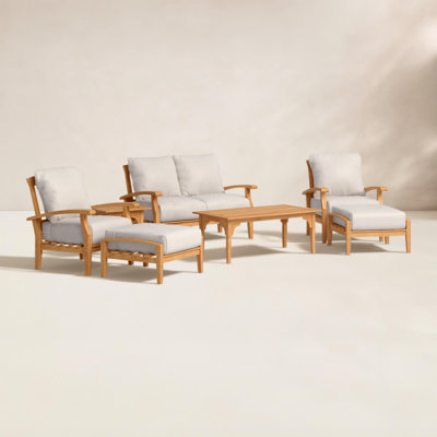 Summerton 6-Person Teak Patio Seating Group