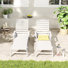 Chaise longue de patio en PEHD 2 pièces Burdge ZeaLuxe avec roulettes et dossier réglable