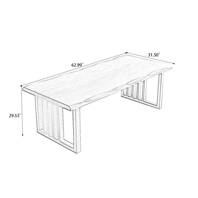 Table de salle à manger 62,99 po, H 29,53 po x L 62,99 po x l 31,5 po