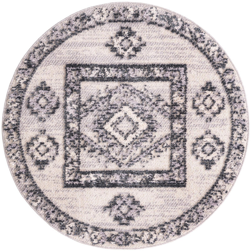 Gosnold Geometric Indoor Rug, Round 4'