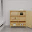 Armoire de rangement à porte simple de grande capacité avec tablettes dans les salons et les salles de bain