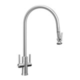 Modern Extended Reach 2 Handle Plp Pulldown Faucet - Lever Sprayer