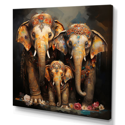 Art asiatique, éléphants thaïlandais VI - impression