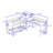 L-Shaped Bunk Bed with Built-In Desk, 4 Drawers, USB Ports and Power Outlet-1265873735
