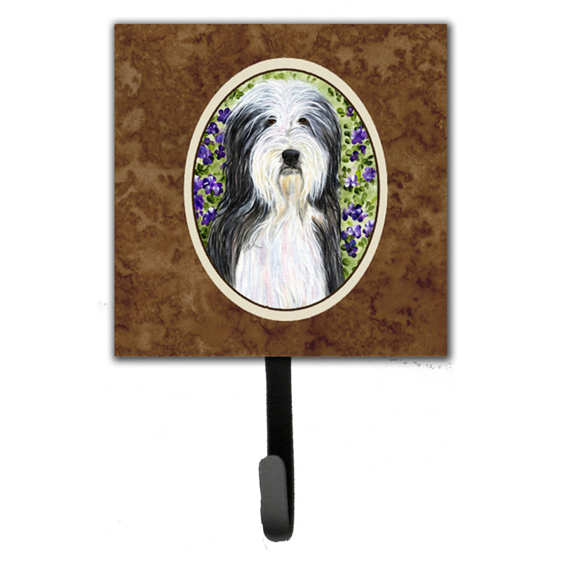Porte-laisse collie et crochet mural barbu