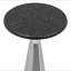 Table d'appoint argentée avec plateau en marbre noir et table d'appoint moderne avec base en métal pour le salon