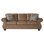 Canapé moderne en similicuir avec têtes de clou bronze antique