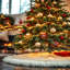 Jupe d'arbre en fausse fourrure avec bords arrondis Fabricla-100313123-100367824