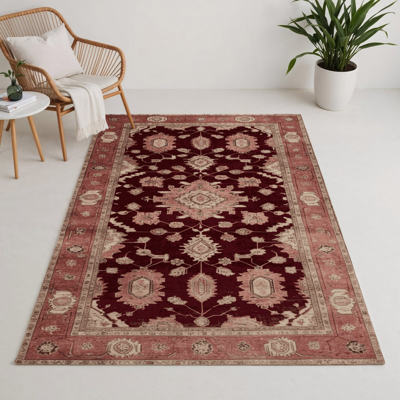 Tapis intérieur et extérieur brun Overdyed, Rectangulaire 3 pi x 5 pi