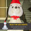Décorations de Noël gonflables pour l'extérieur 6 pi, chiot portant un chapeau de père Noël, décor de Noël gonflable avec lumières DEL
