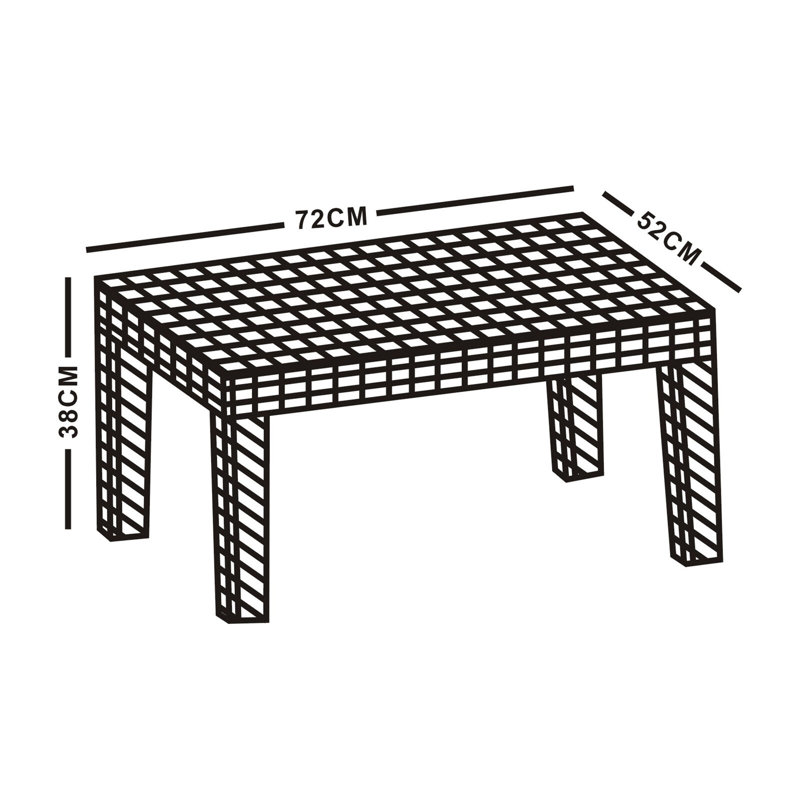 Retangular 4 - Person 72Cm L Bistro Table