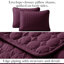 Ensemble de courtepointe Southshore Essentials de Southshore Fine Linens, couleur violette, en microfibre doublement brossée, avec couette légère surdimensionnée brodée et 2 taies d'oreiller standard, grand lit/queen-lit-40261344-40290535