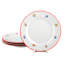 Assiette à salade ou à dessert en porcelaine 7,48 po Waltz, ensemble de 4