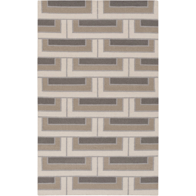 Durgan Wool Geometric Indoor Rug, Rectangle 2' x 3'