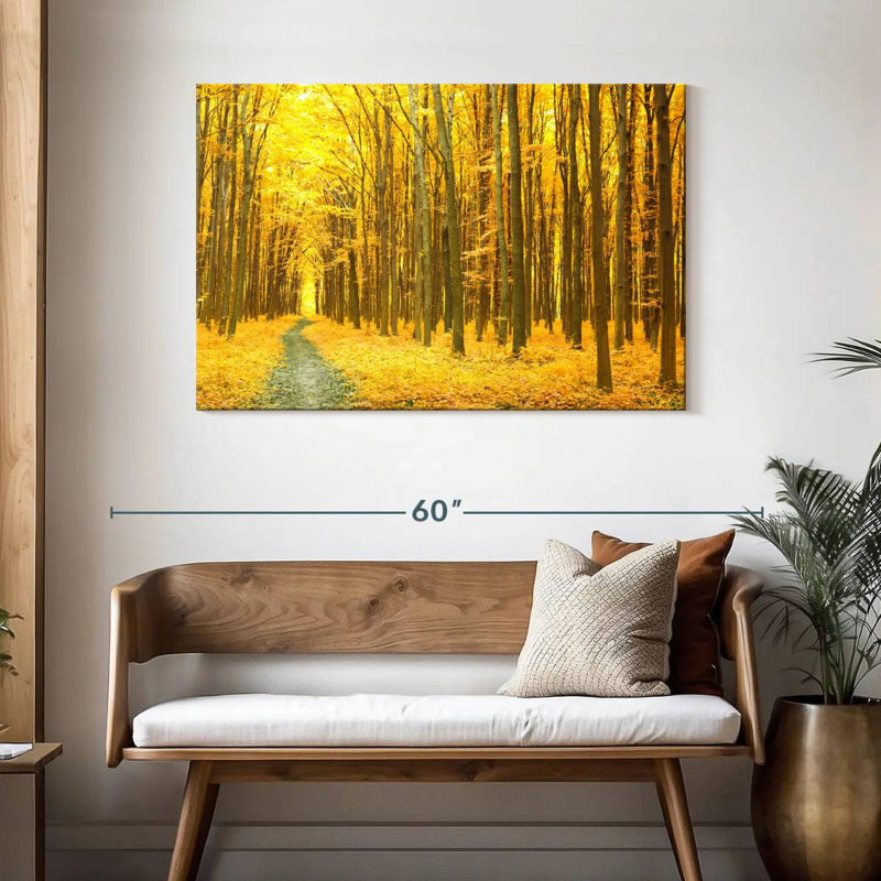 Promenade Harnek dans la forêt d'automne, H 30 po x l 45 po