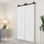 Portes de grange doubles en panneaux de fibres à densité moyenne composites avec ensemble de quincaillerie d'installation-86925209-87327914