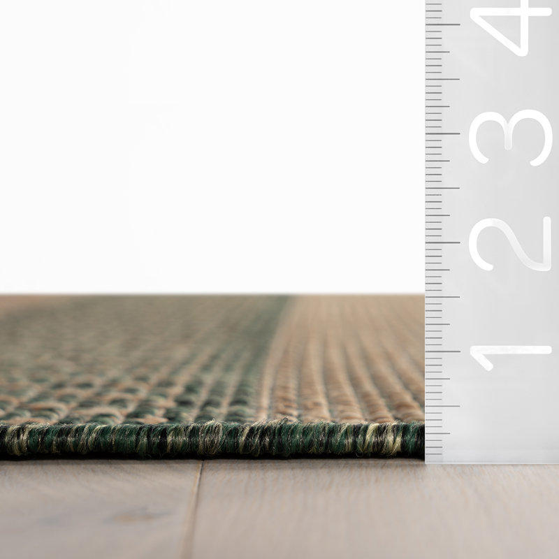  Torelle Indoor/Outdoor Abstract Area Rug, Rectangle 8' x 10', Green