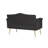BLACK 2 SEATER SOFA