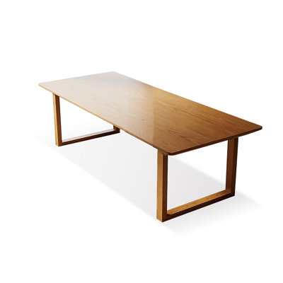 Brown Rectangular Solid Wood Dining Table