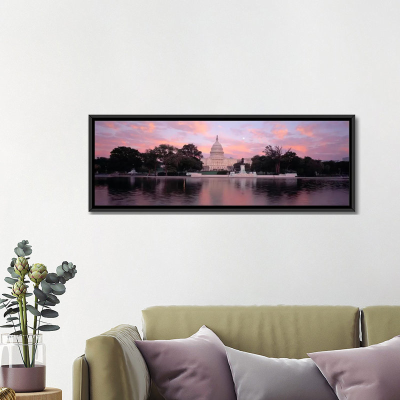 Panoramic U.S. Capitol Washington, D.C., reproduction de photo sur toile tendue, H 12 po x l 36 po x P 1,5 po