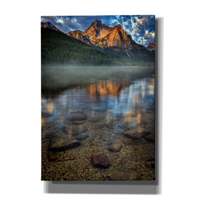 'Morning Mist In The Sawtooths' by Rick Berk Canvas Wall Art