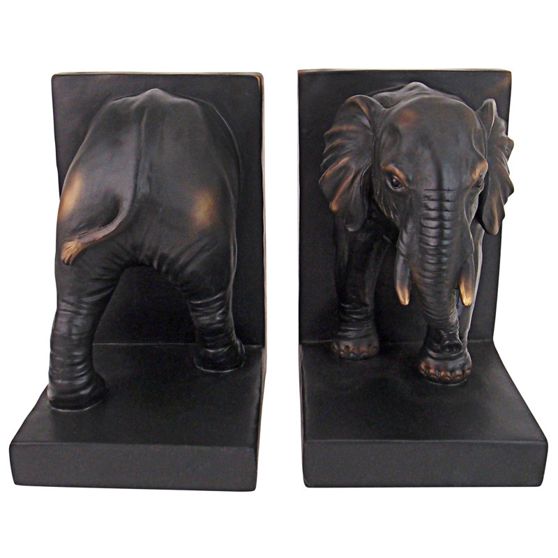 Serre-livres sculpturaux éléphant