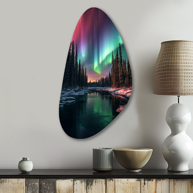 «Griezmann - Canada Fall Shape», art mural asymétrique en métal, H 31 po x l 17 po