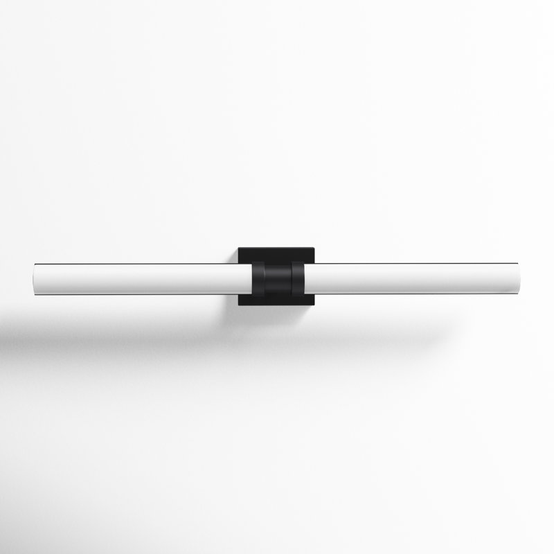 Kelan Single Frosted Dimmable LED Vanity Light, Midnight Black
