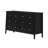  Solid Wood 6 Drawer Dresser - Black
