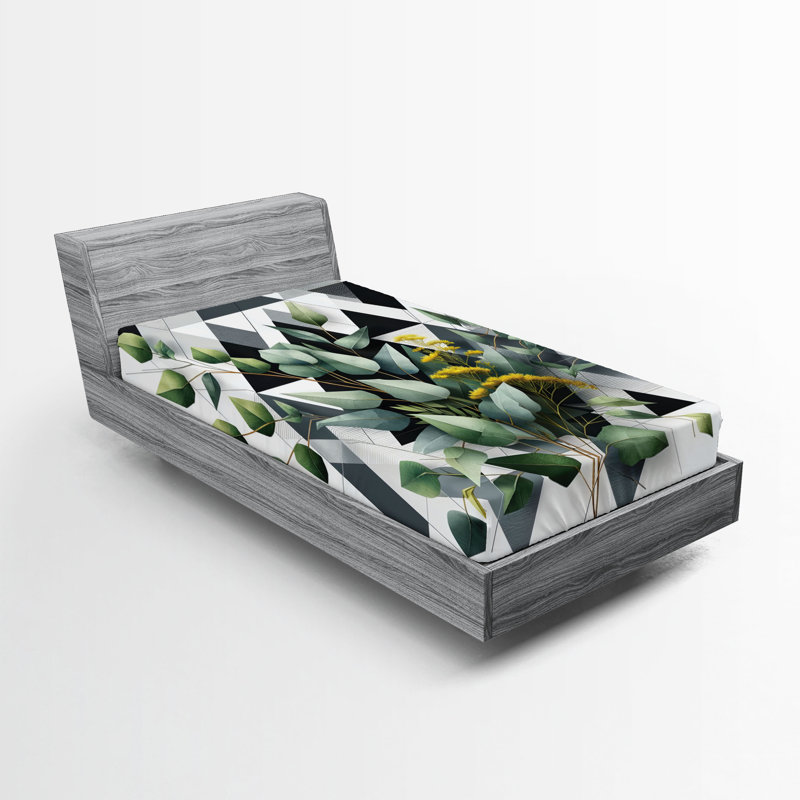Drap-housse Ambesonne Eucalyptus, Drap-housse simple TG