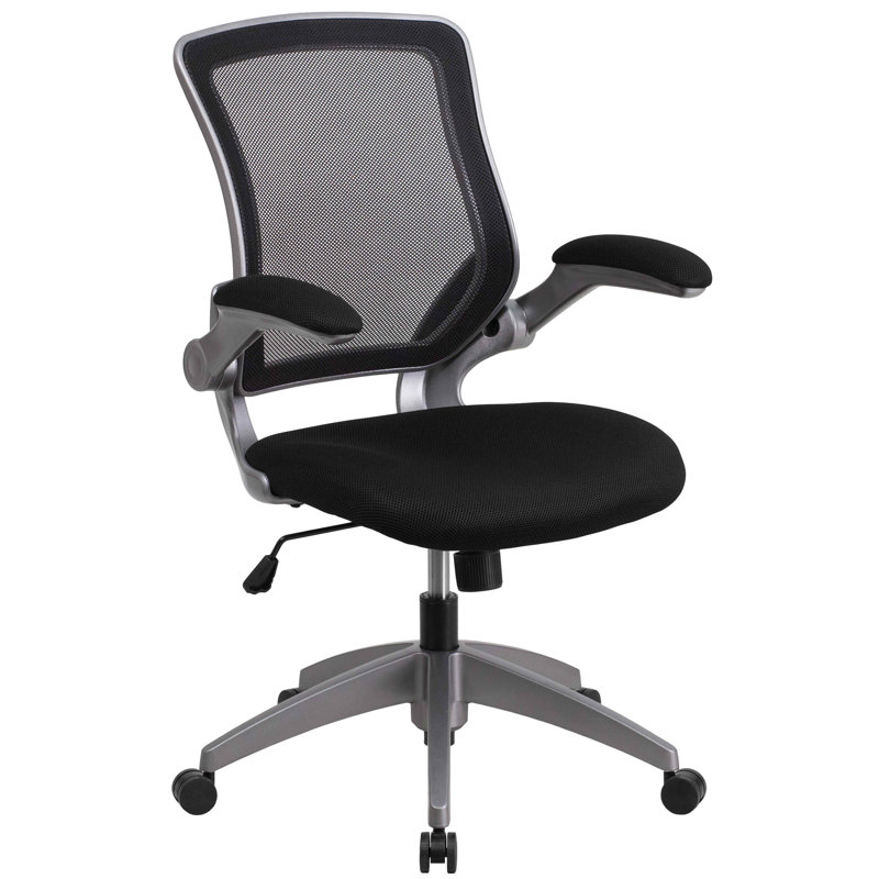 Chaise de bureau ergonomique en filet Bonavant, Noir