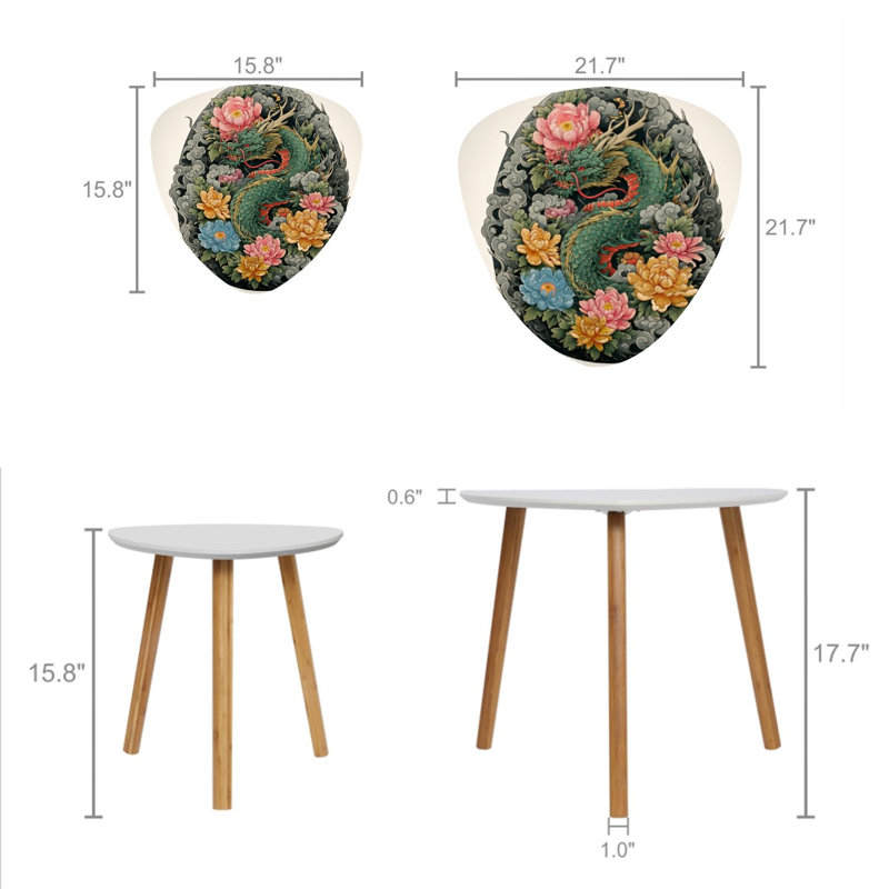 Ensemble de 2 tables basses gigognes Triangle