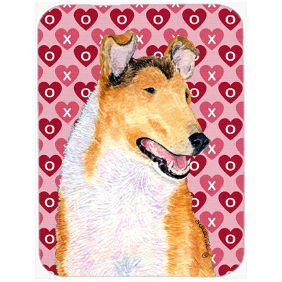 Caroline's Treasures Valentine Hearts Smooth Collie Hearts Love and Valentine's Day Glass Cutting Board
