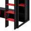 Lit mezzanine moderne avec éclairage à DEL, tablettes et support suspendu-1736140940