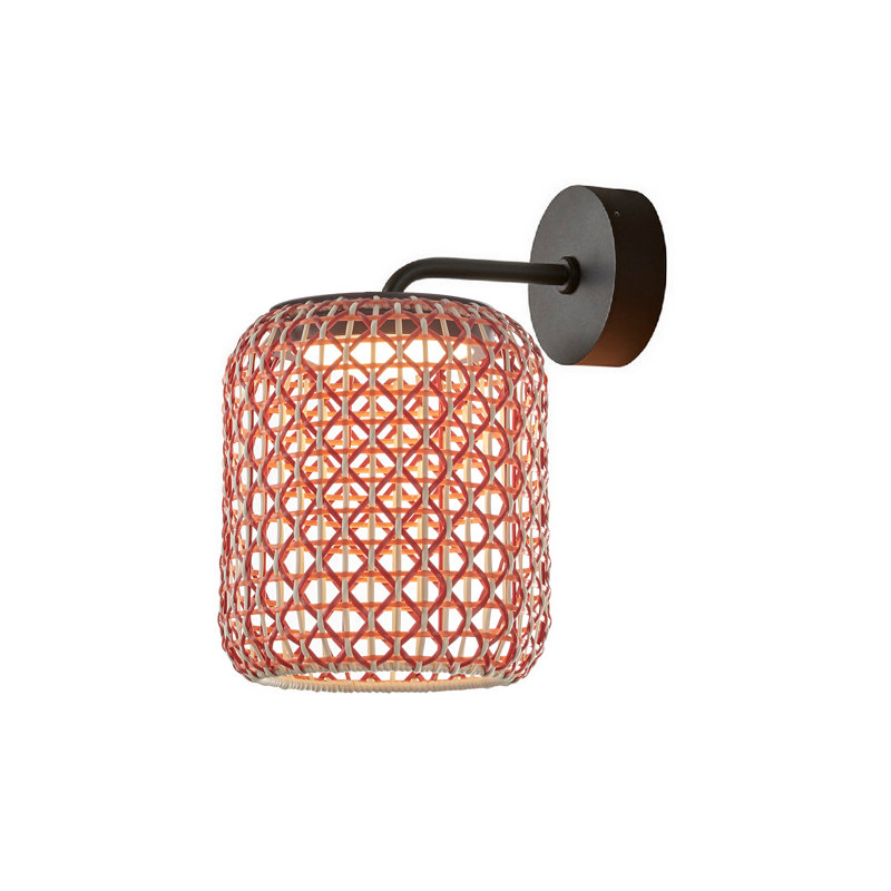 Nans 1 - Light LED Armed Sconce, Red