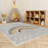 Bluette Rainbow Dot Modern Machine-Washable Gray/Ivory/Yellow Rug-1997947068