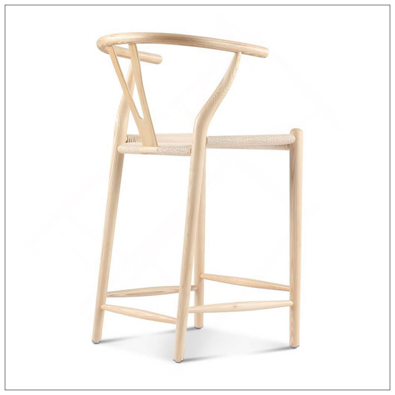 Wishbone Counter Stool, Natural Ash