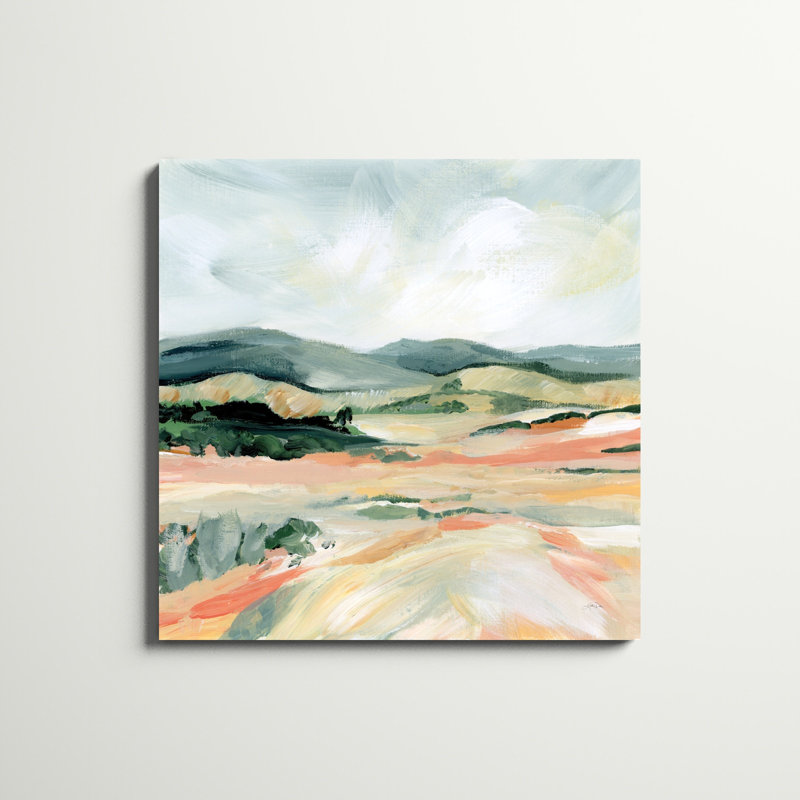 «Vermillion Landscape I» par Katrina Pete, reproduction d'art sur toile tendue, H 30 po x l 30 po, Unframed, Non