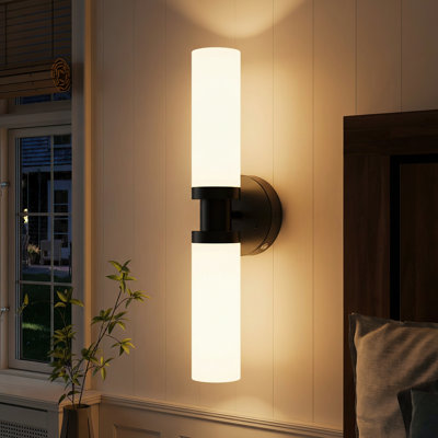 16.5" Rechargeable Wall Sconce with Remote and Bulb Included