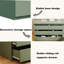 Grande commode 6 tiroirs Green