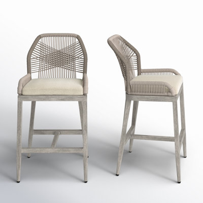 Lamontagne Upholstered Counter Stool with Aluminium Frame