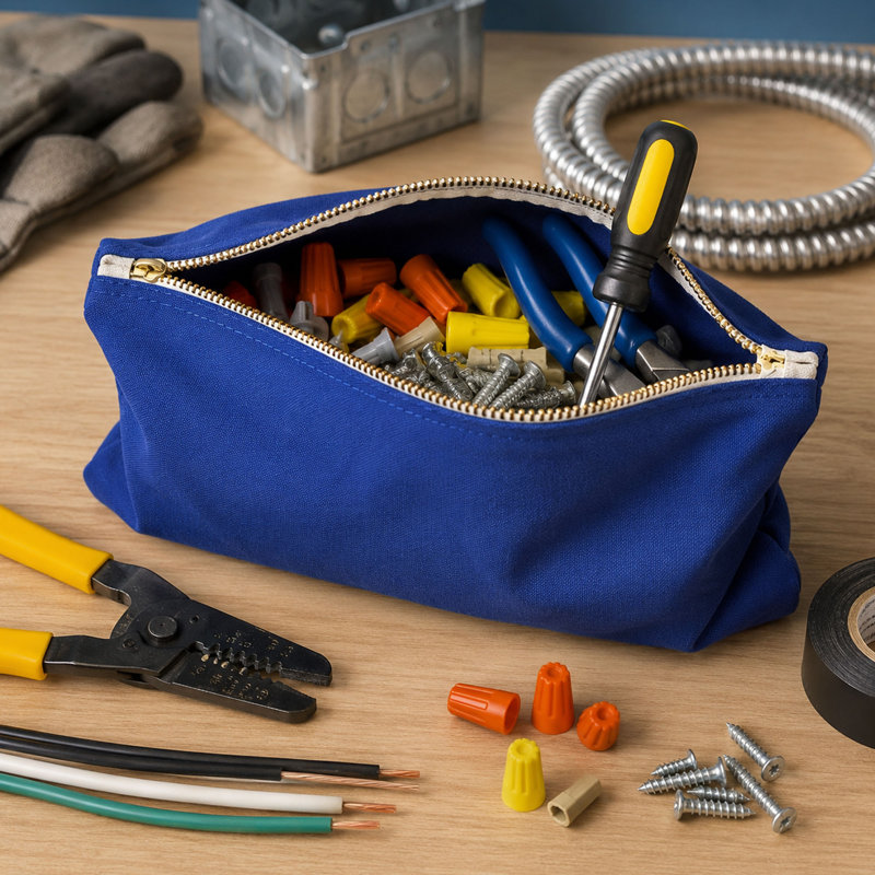 4-Pack 12.5'' Canvas Zipper Tool Pouch Set