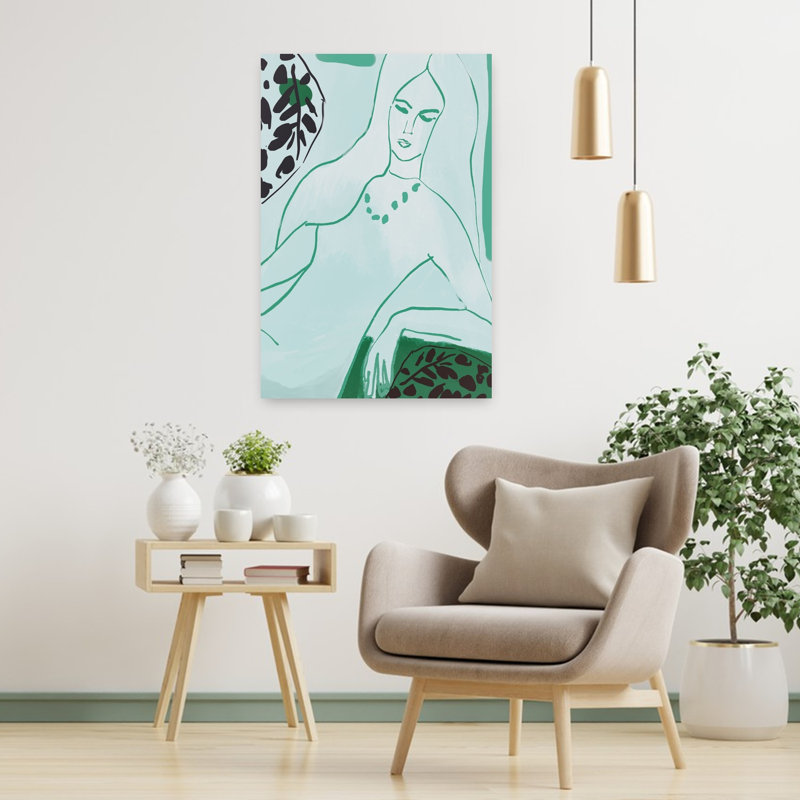 Art mural contemporain nu, H 36 po x l 24 po