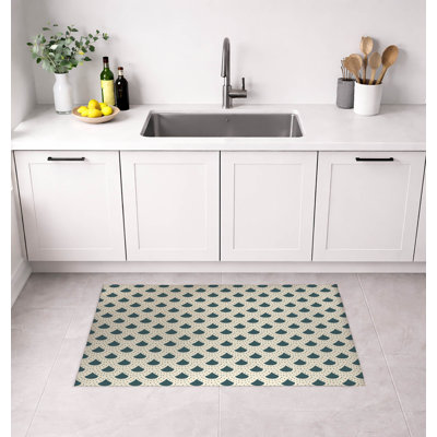 Tapis de cuisine à pois