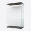 Vitrines autoportantes en verre 49,3 "avec deux portes, pieds réglables, serrure et lumières réglables-415693182