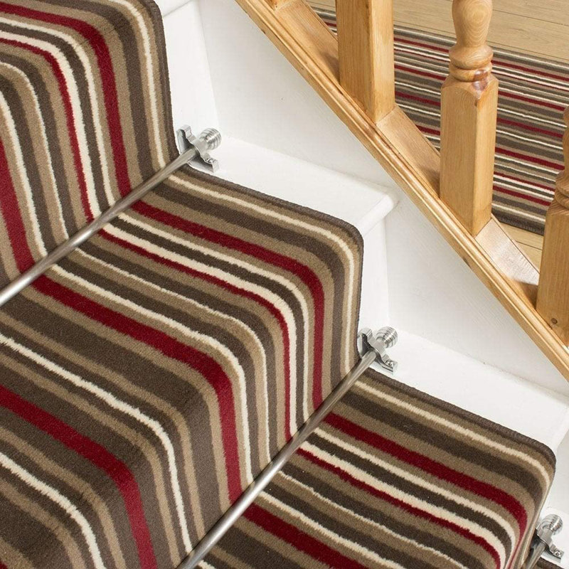 Stair Runner Abram Striped Indoor Area Rug, Runner 780cm x 70cm