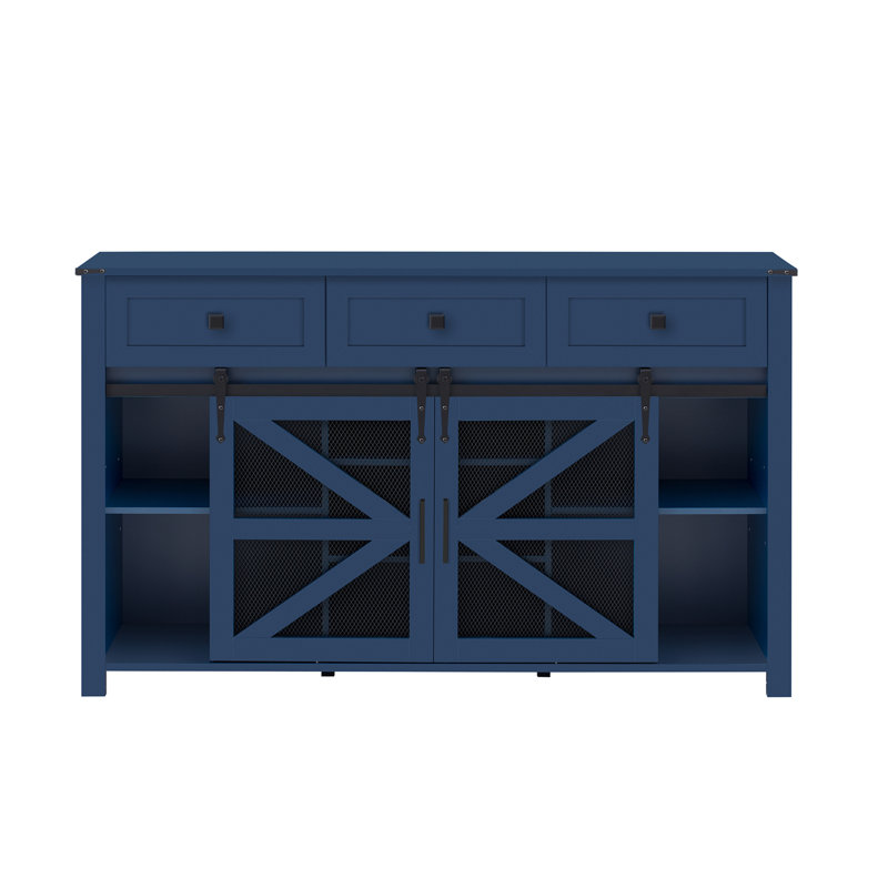 Buffet 55 po avec 3 tiroirs Alston, Marine