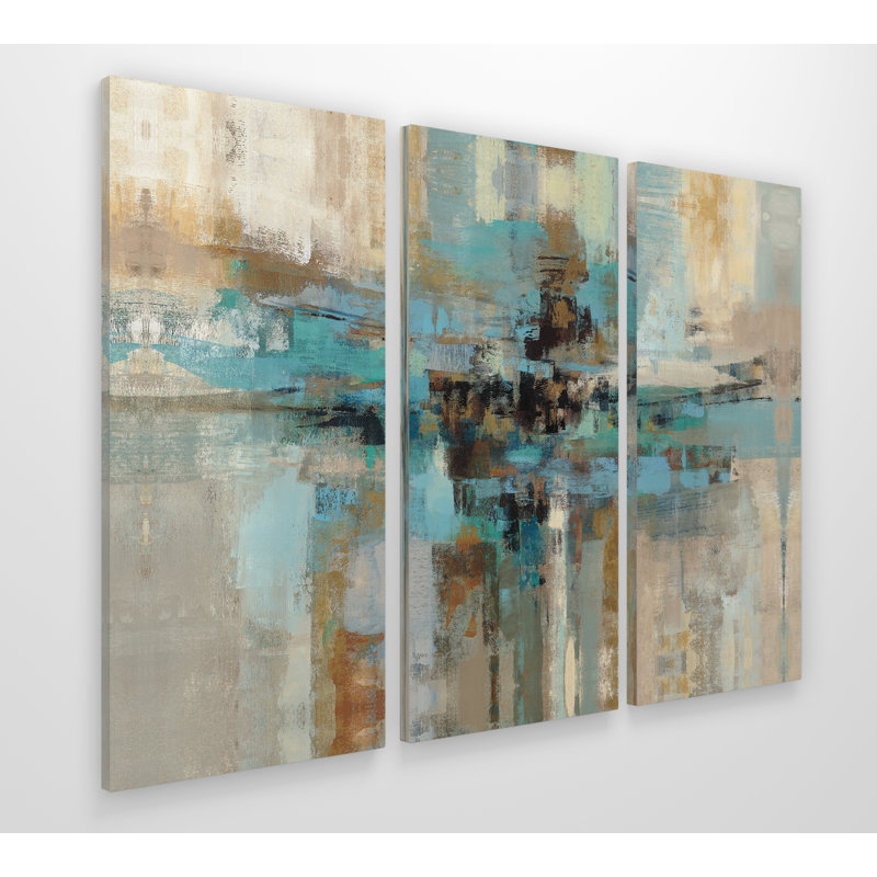 «Morning Fjord», reproduction de peinture à l'acrylique à multiples images sur toile tendue avec châssis, H 32 po x l 48 po