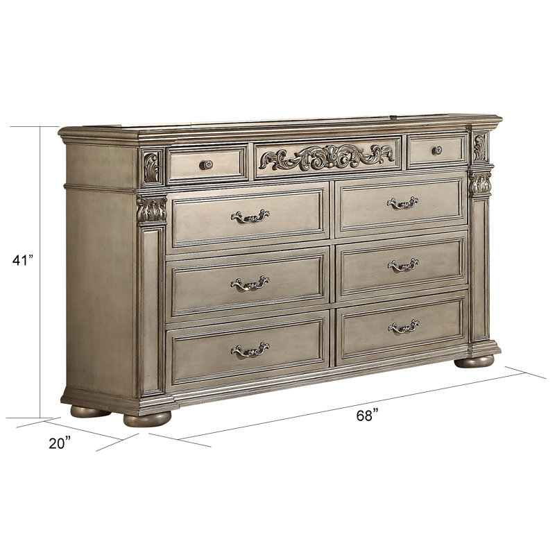 Liyla Classic Platinum 4-piece Bedroom Set, King
